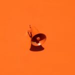 Brand campaign - orange megaphone