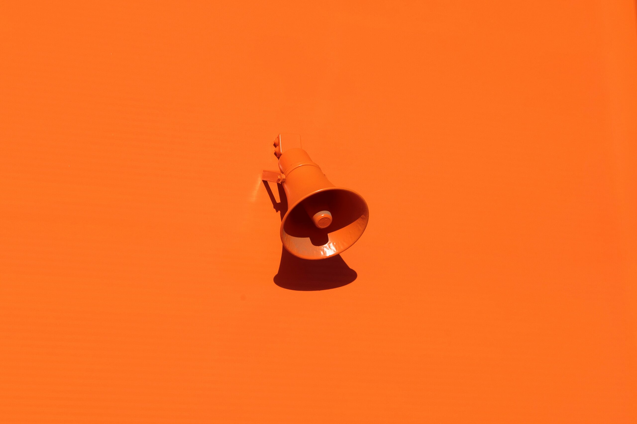 Brand campaign - orange megaphone